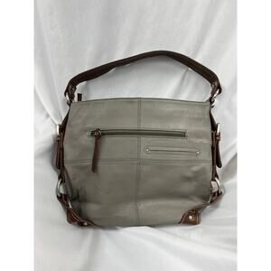 Nino Bossi Genuine Leather Gray Handbag